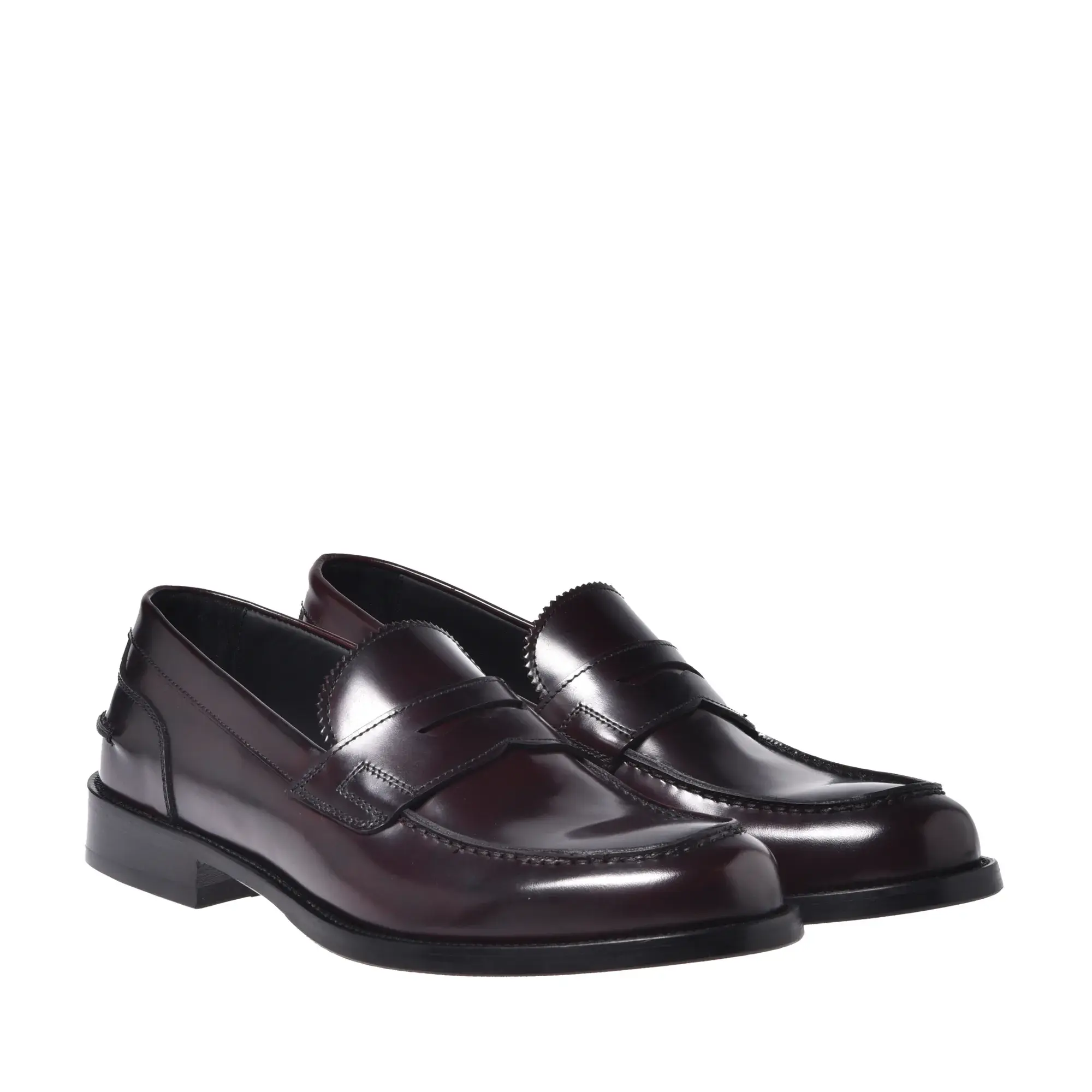 Polierter Leder-Pennyloafer-Schuh