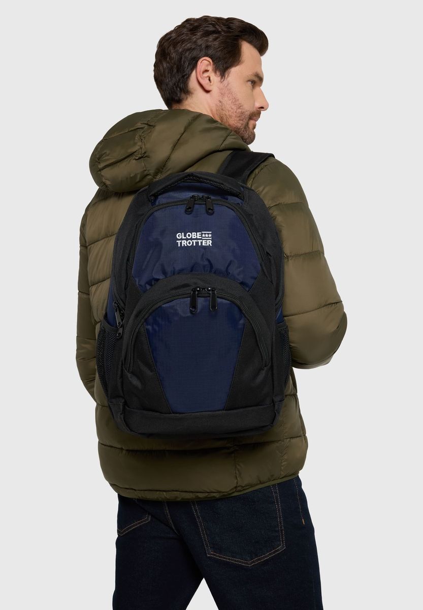 Zweifarbiger Tagesrucksack mit verstellbaren Trägern