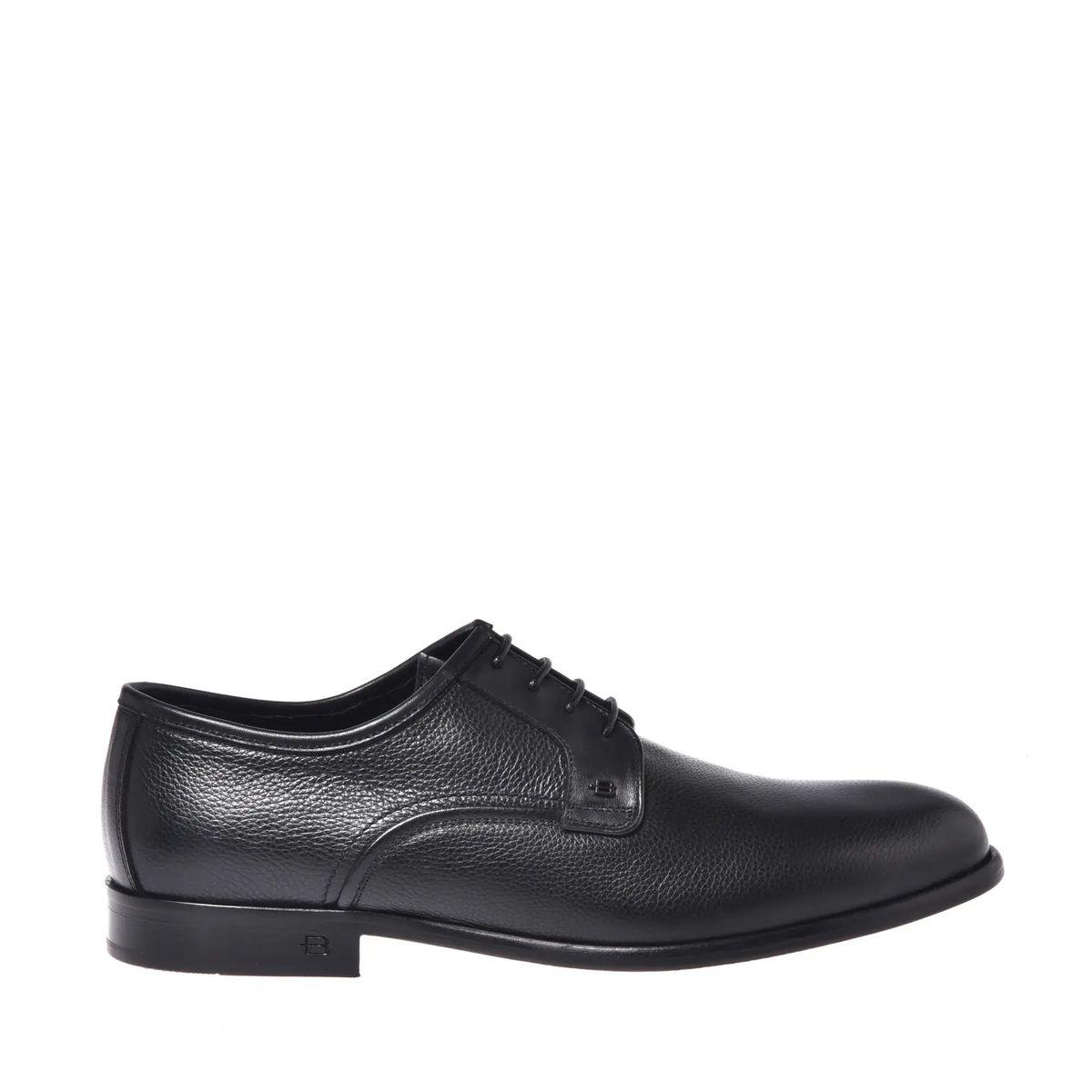 Schwarze Derby-Schnürschuhe aus Leder
