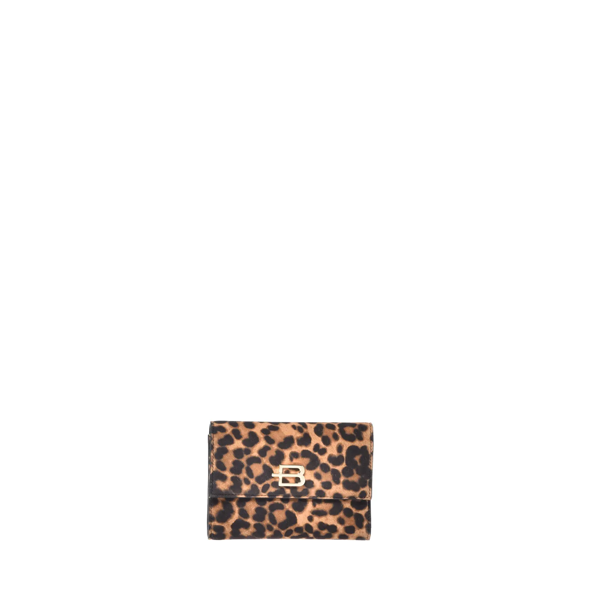 Geldbörse aus Leder mit Leopardenmuster