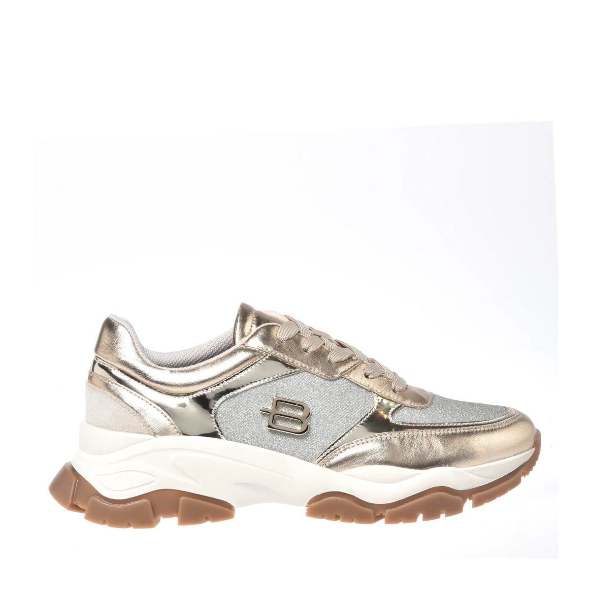 Metallic Gold Glitter Low-Top Sneaker
