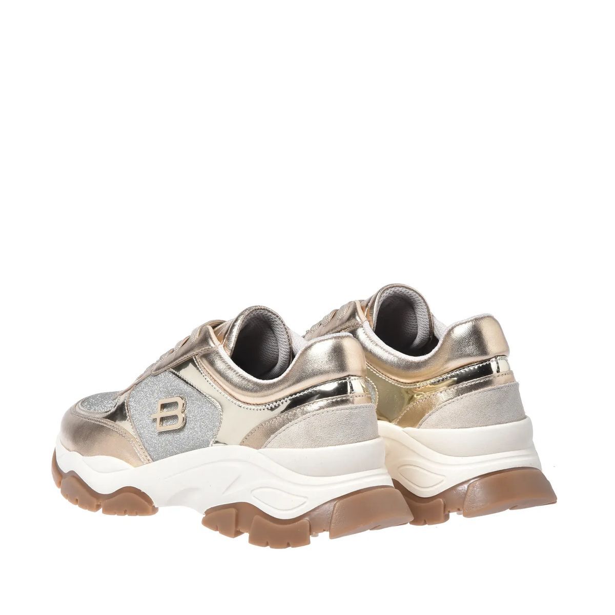Metallic Gold Glitter Low-Top Sneaker