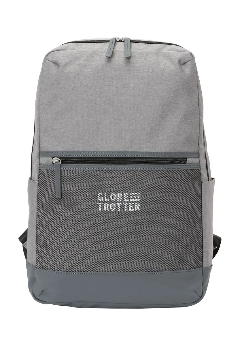 Vielseitiger grauer Rucksack mit Taschen