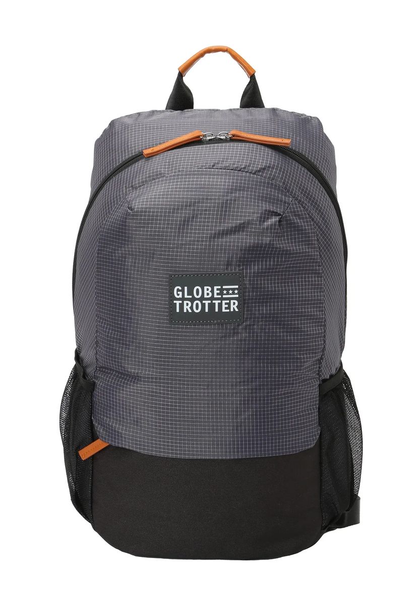 Vielseitiger grauer Rucksack mit Taschen