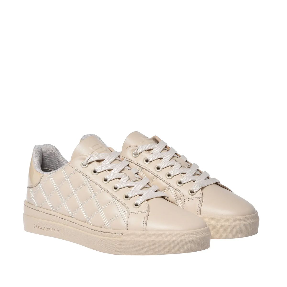 Gesteppte Leder-Sneakers