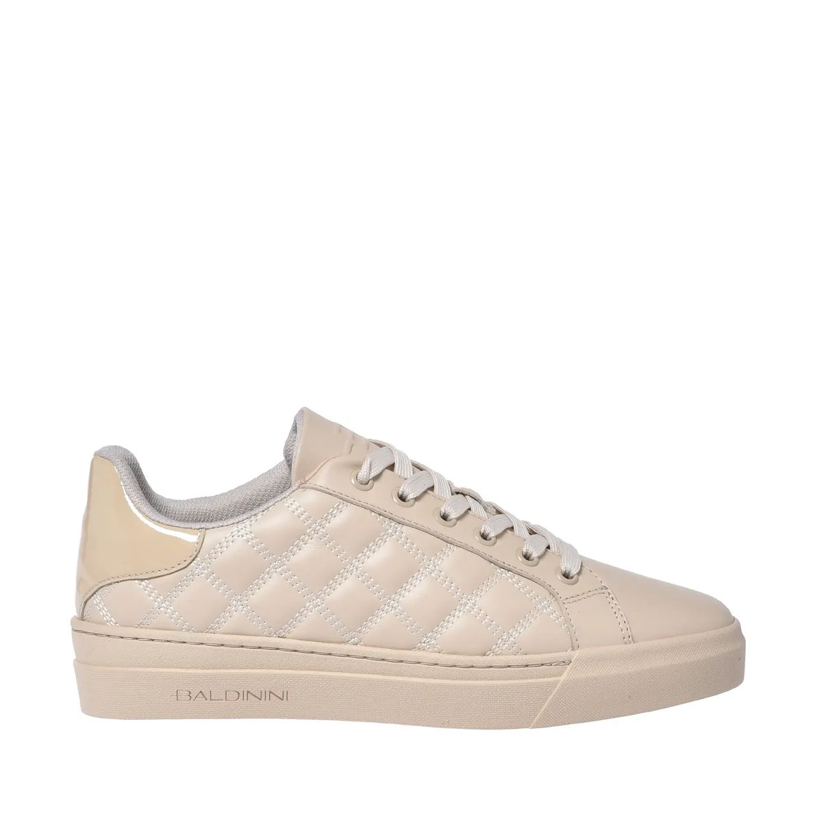Gesteppte Leder-Sneakers