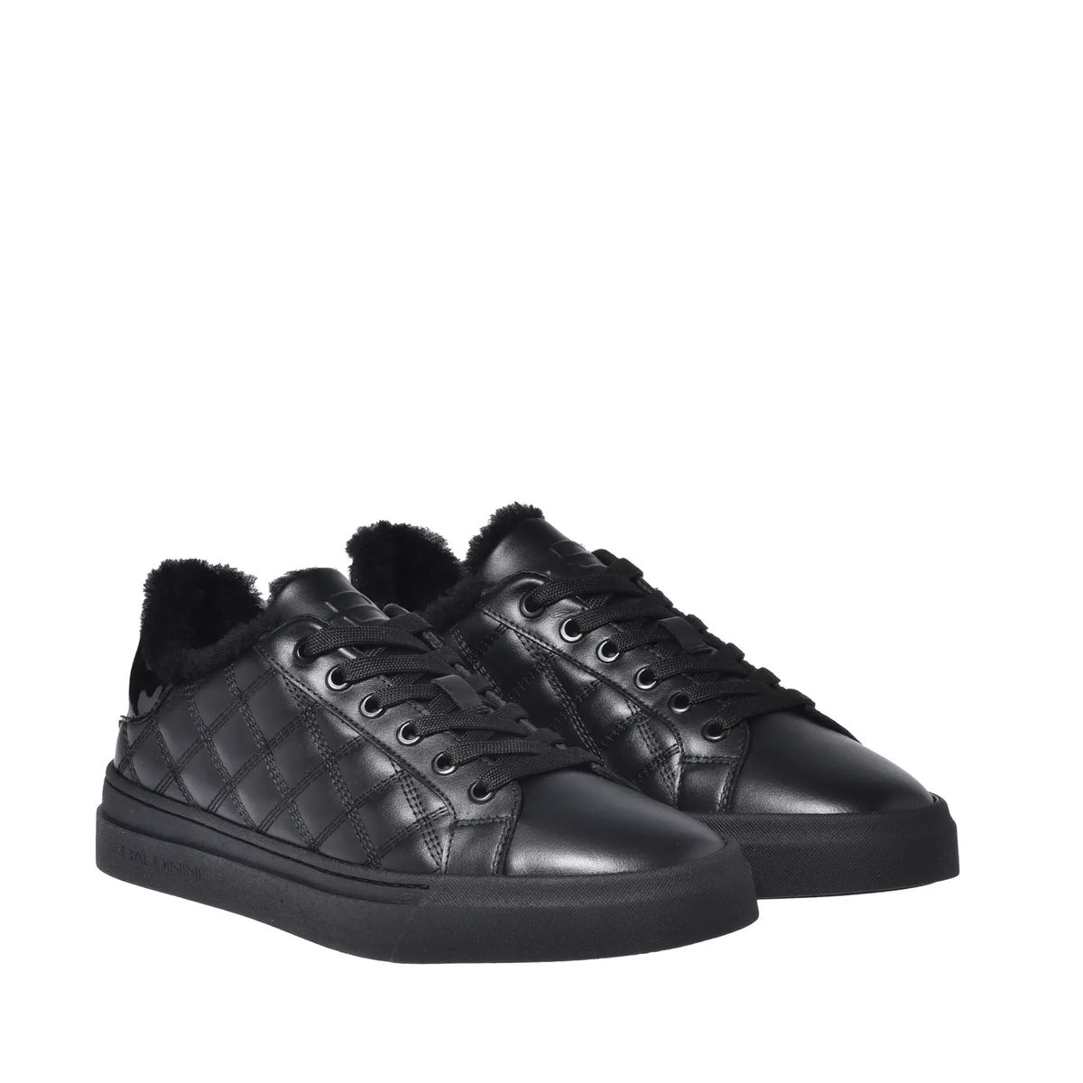 Gesteppte Leder-Sneakers