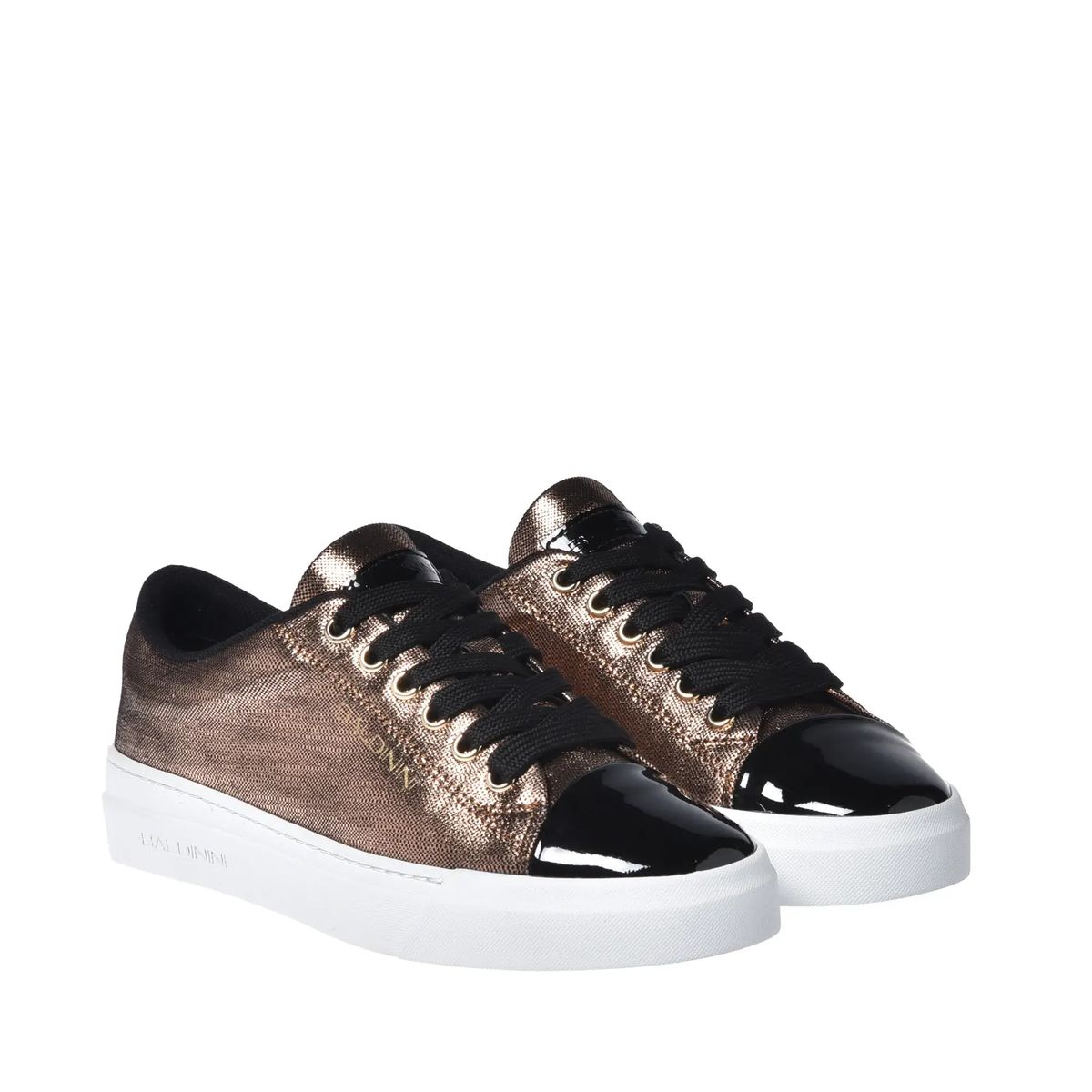 Bronze Metallic Low-Top Turnschuhe