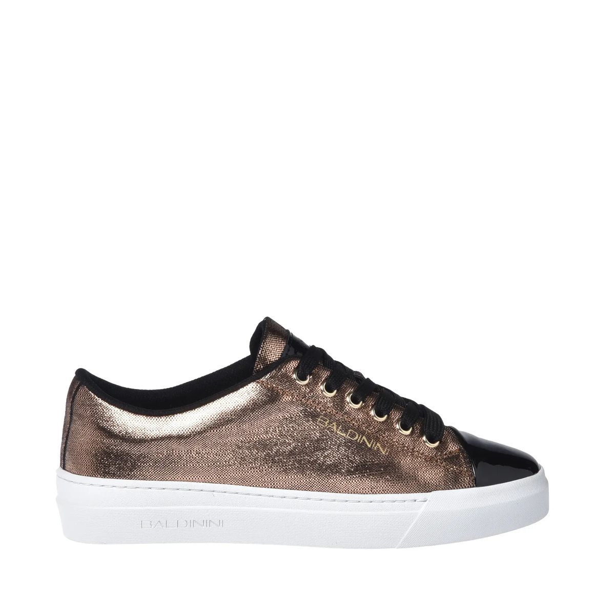 Bronze Metallic Low-Top Turnschuhe