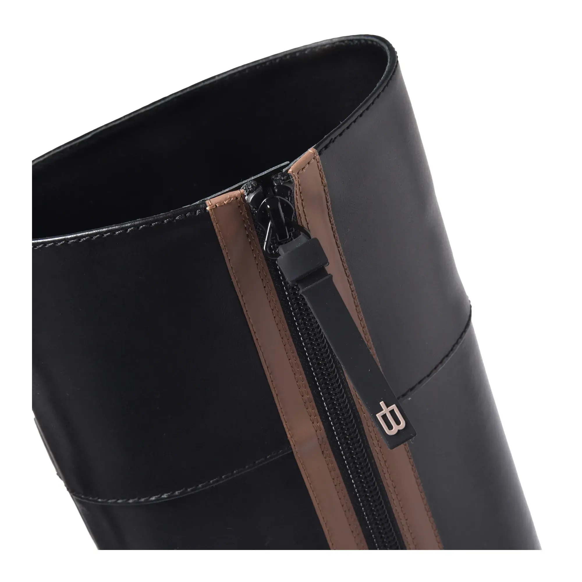 Lederstiefel mit Kniehohem Plateau