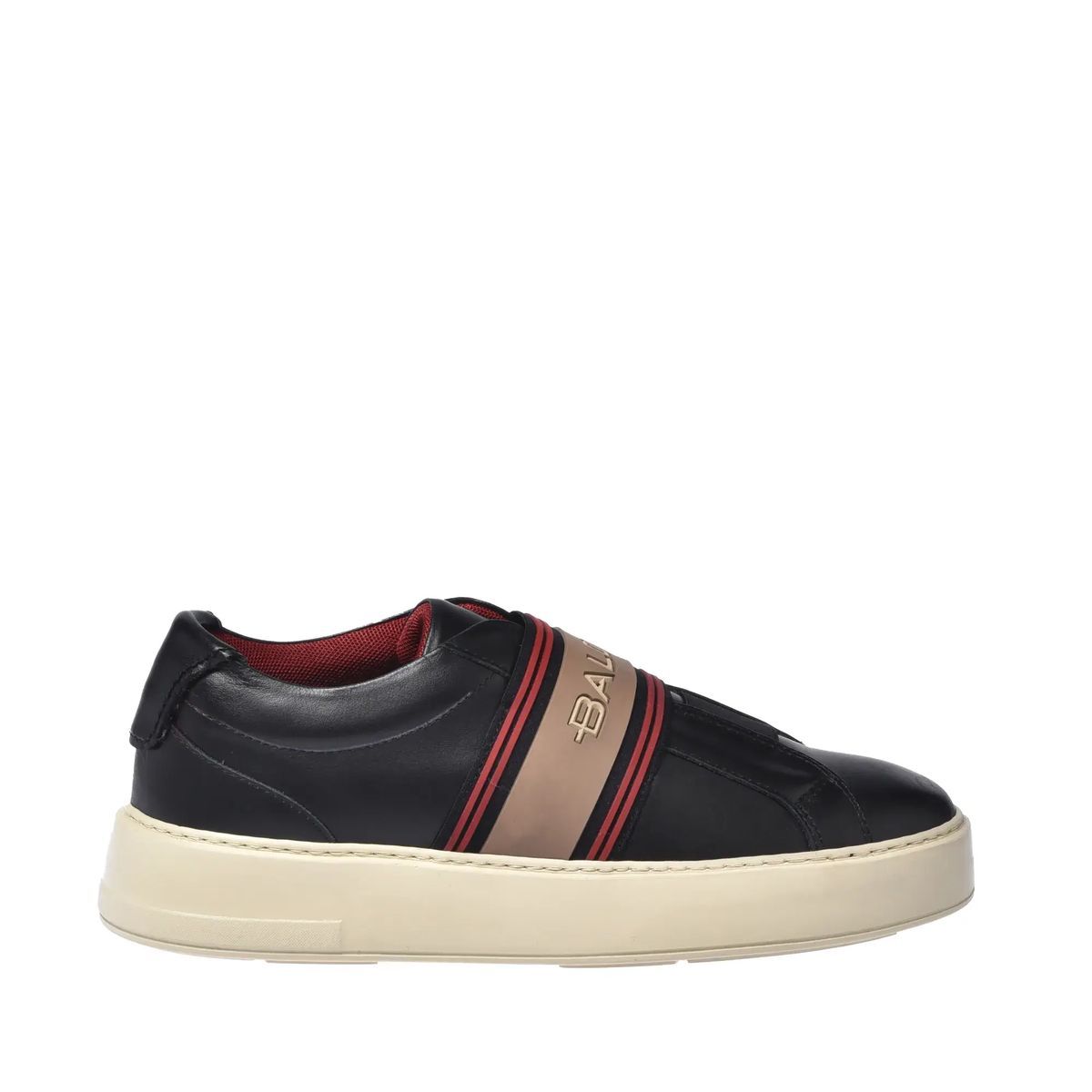 Leder-Slipper Plateau-Sneakers