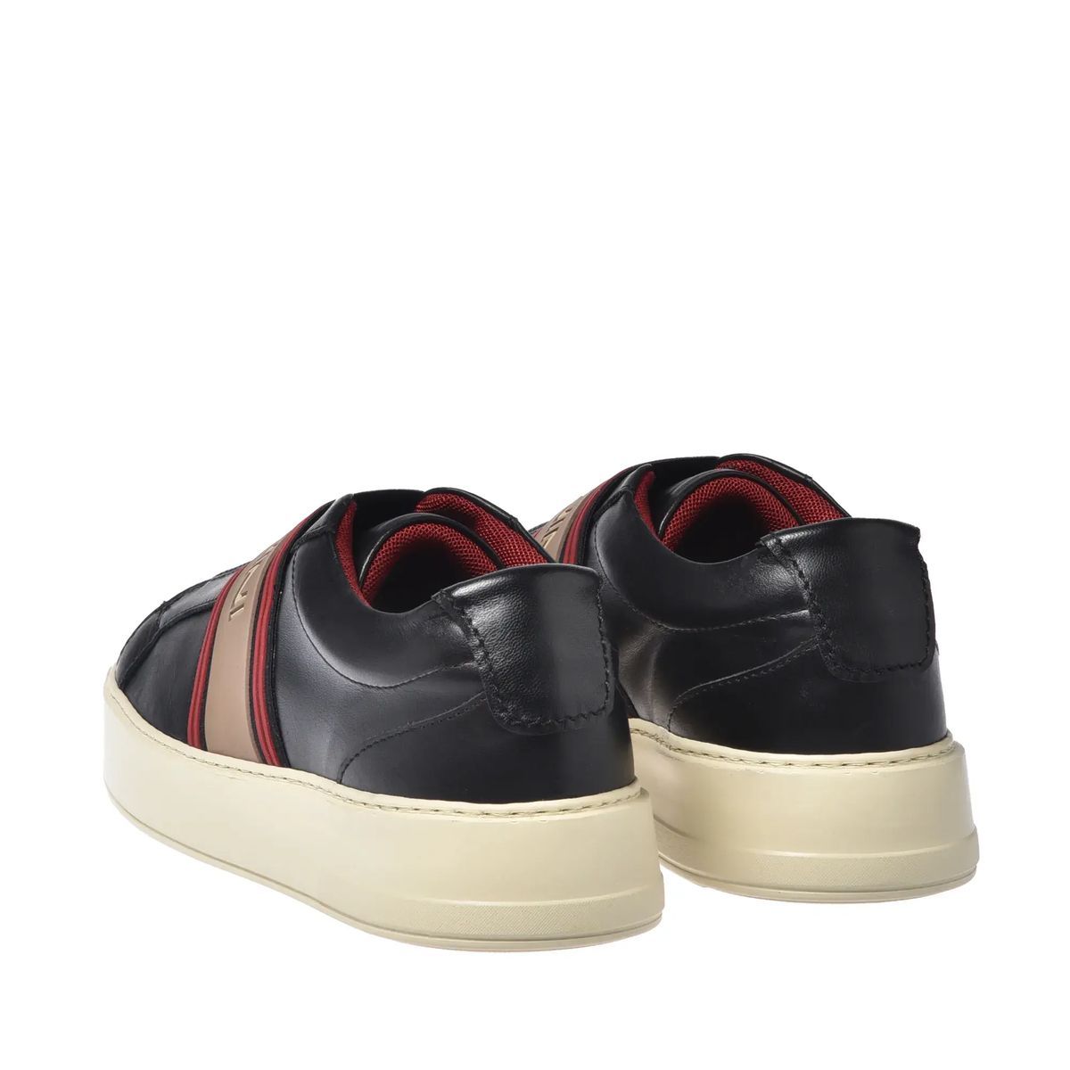 Leder-Slipper Plateau-Sneakers