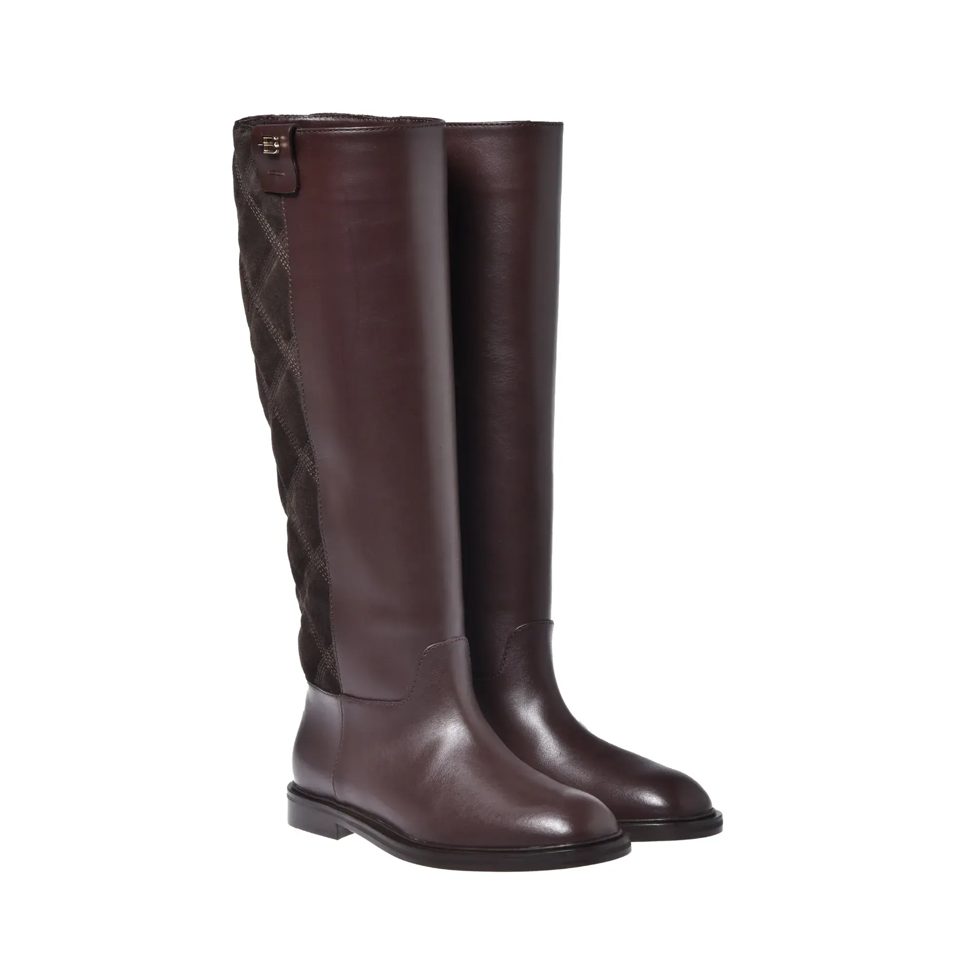 Braune Kniehohe Reitstiefel aus Leder