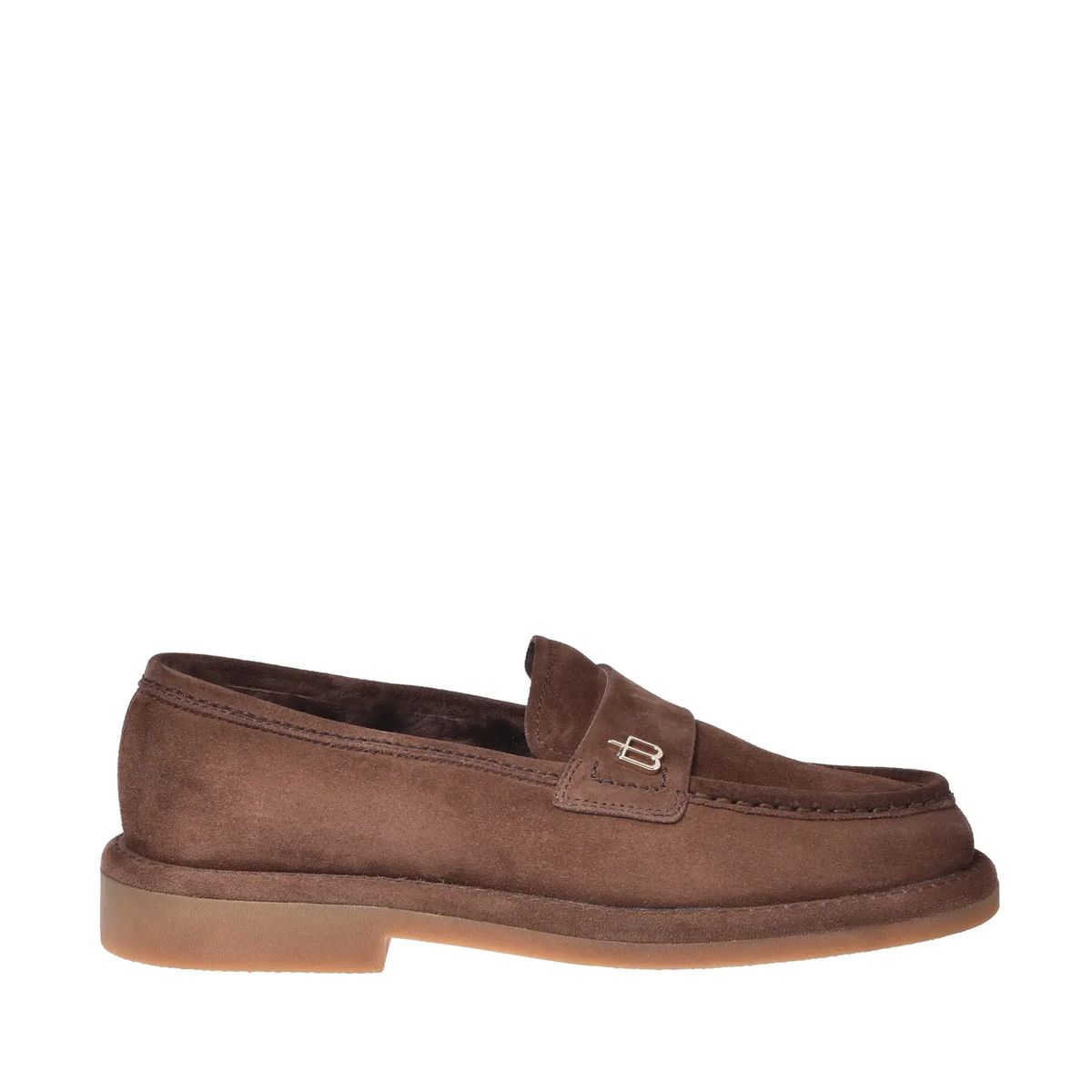 Wildlederloafer mit Metalldetail