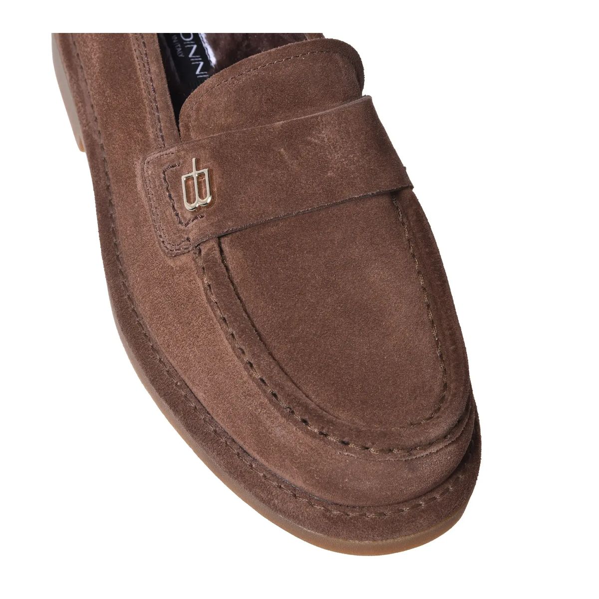 Wildlederloafer mit Metalldetail