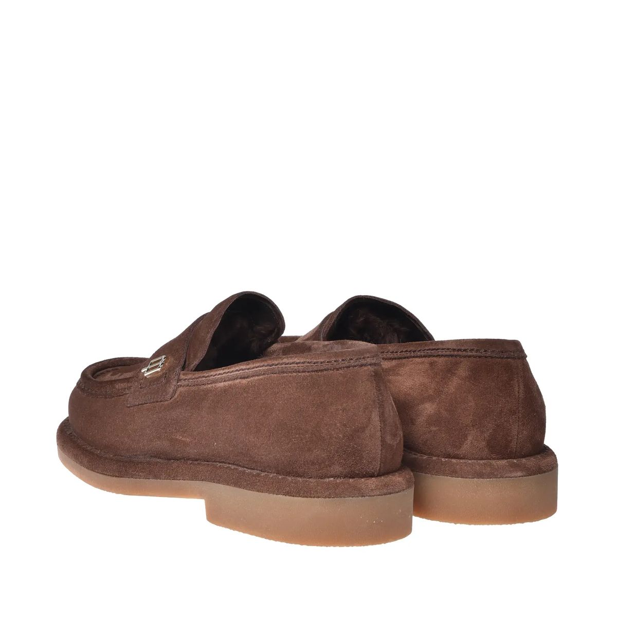 Wildlederloafer mit Metalldetail