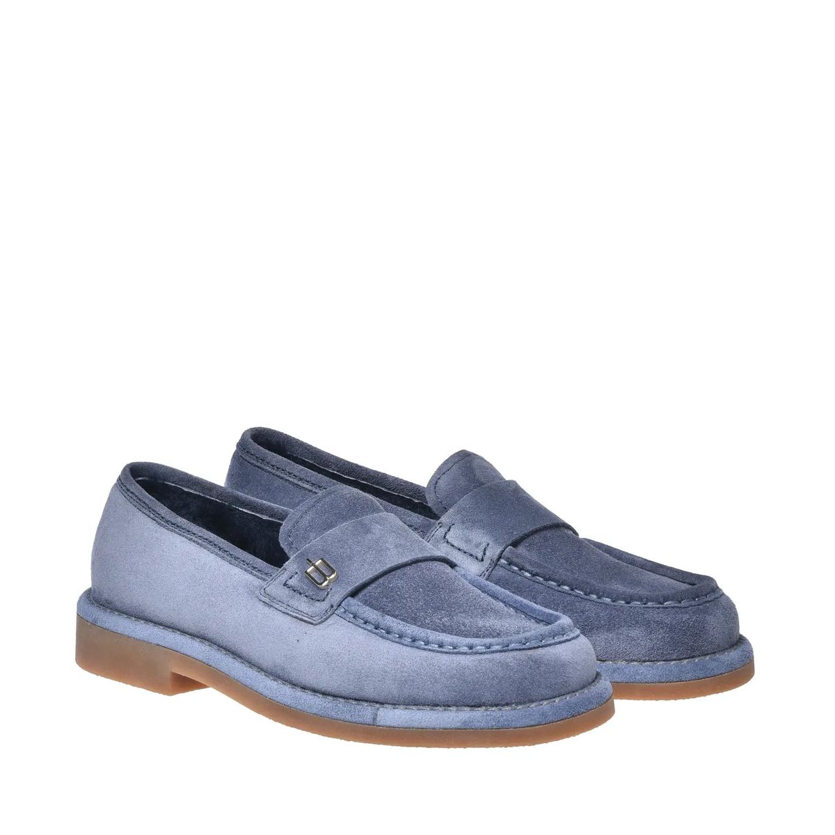 Wildleder Penny Loafer mit Metalldetail