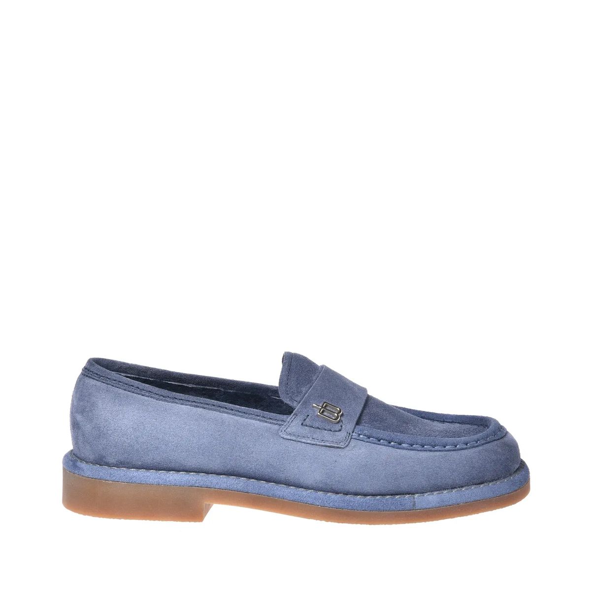 Wildleder Penny Loafer mit Metalldetail