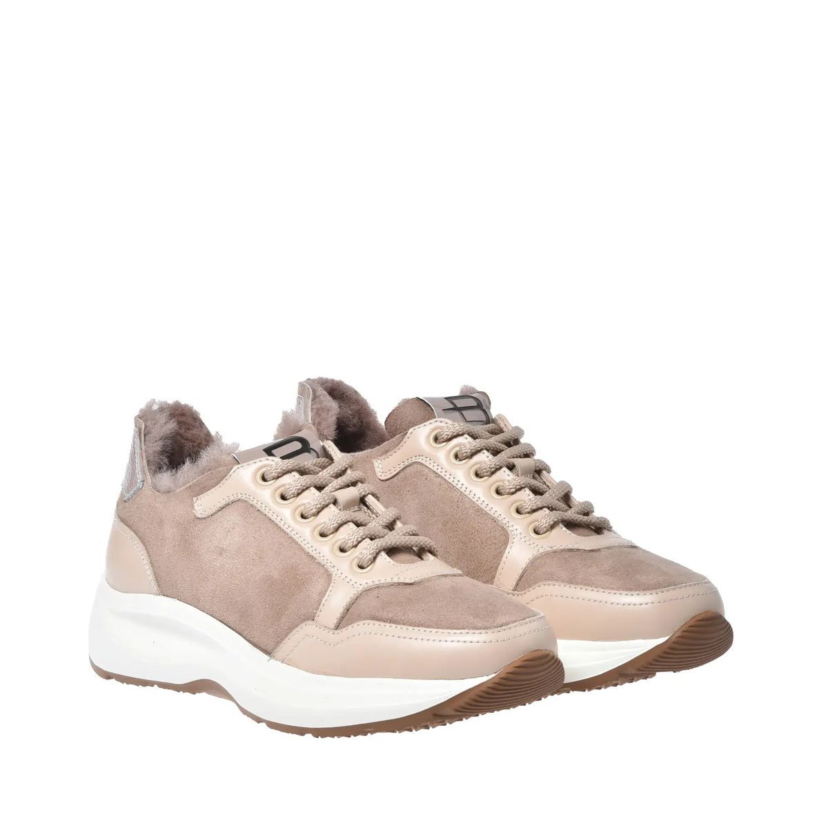Geschnürte, gefütterte Mode-Sneakers