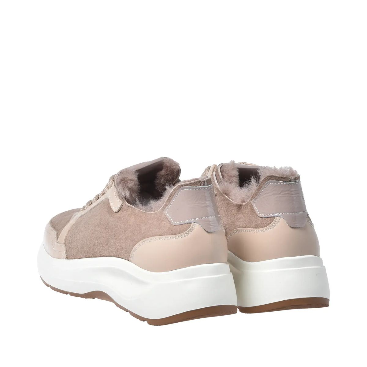 Geschnürte, gefütterte Mode-Sneakers