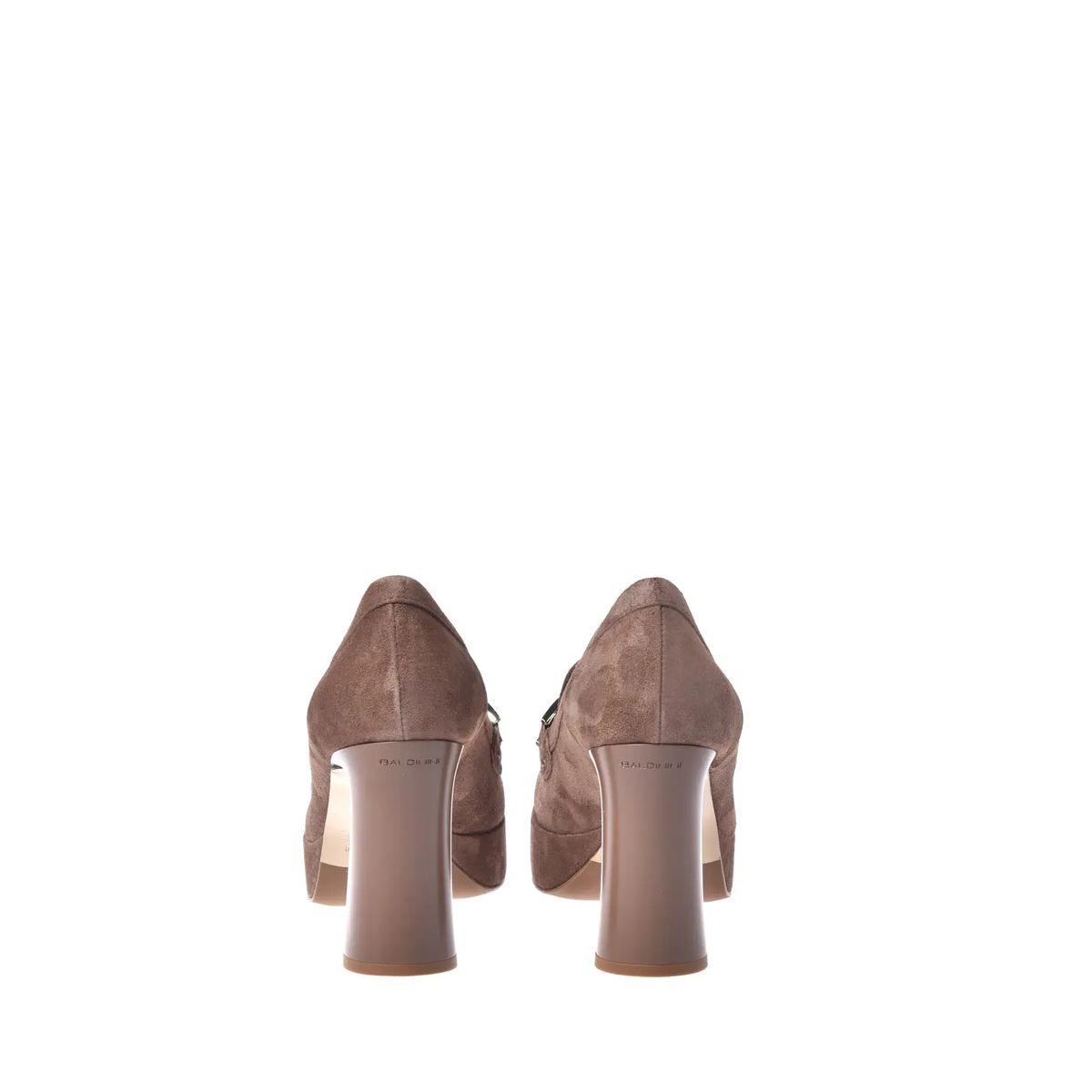 Suede Plateau Loafer mit Kettendetail