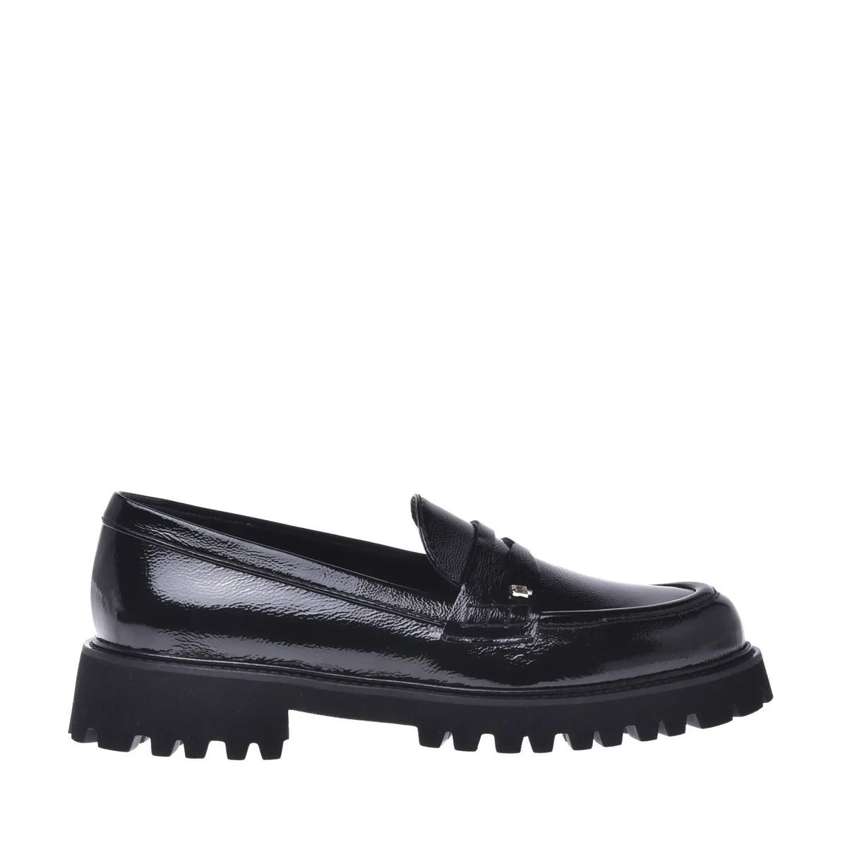 Lackleder Loafer mit Profilsohle