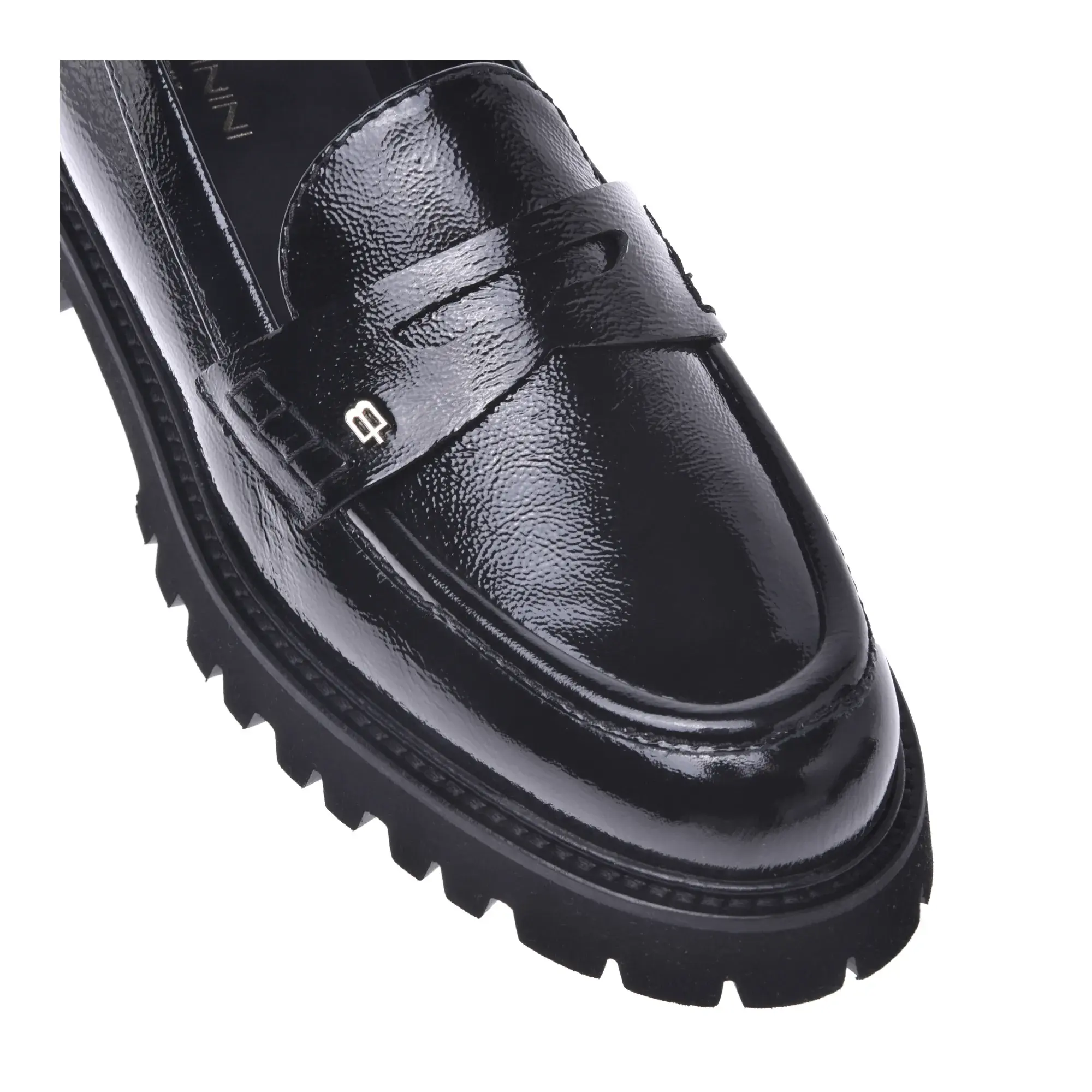 Lackleder Loafer mit Profilsohle