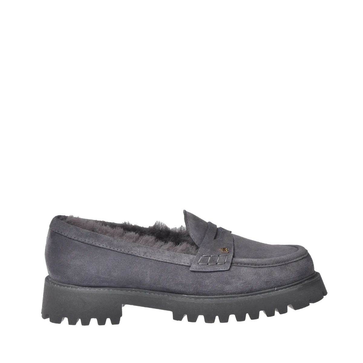 Wildleder Loafer mit Shearling-Futter