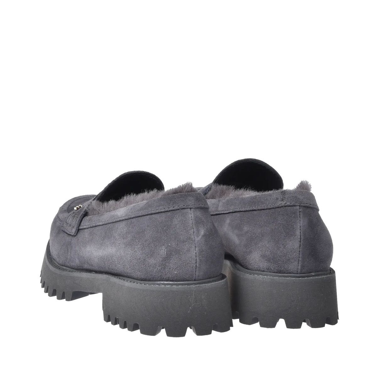 Wildleder Loafer mit Shearling-Futter