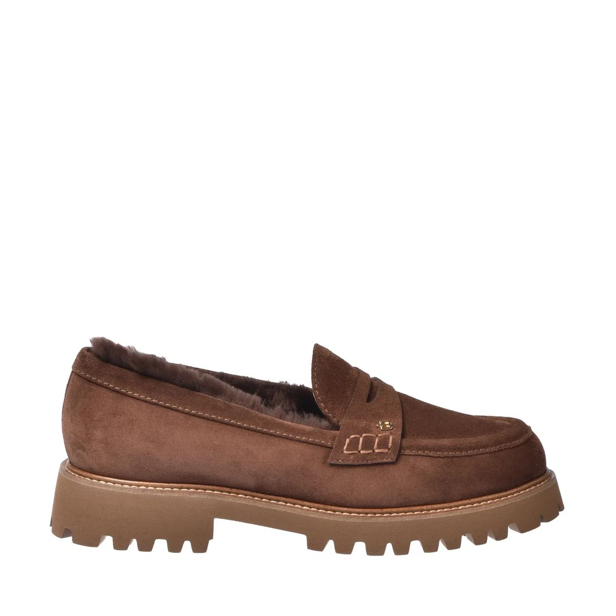 Suede Loafer mit Profilsohle
