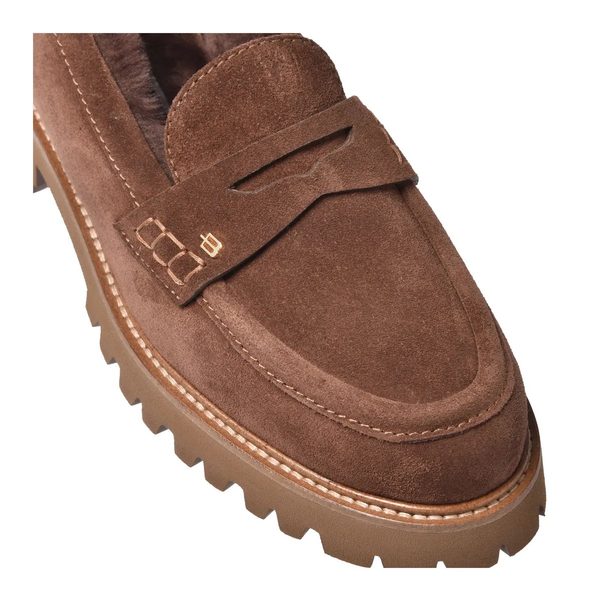 Suede Loafer mit Profilsohle