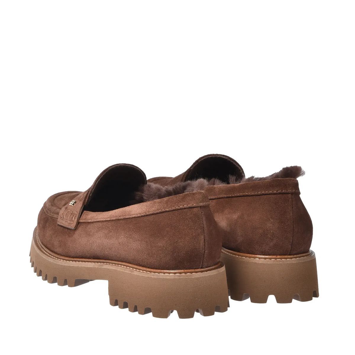Suede Loafer mit Profilsohle