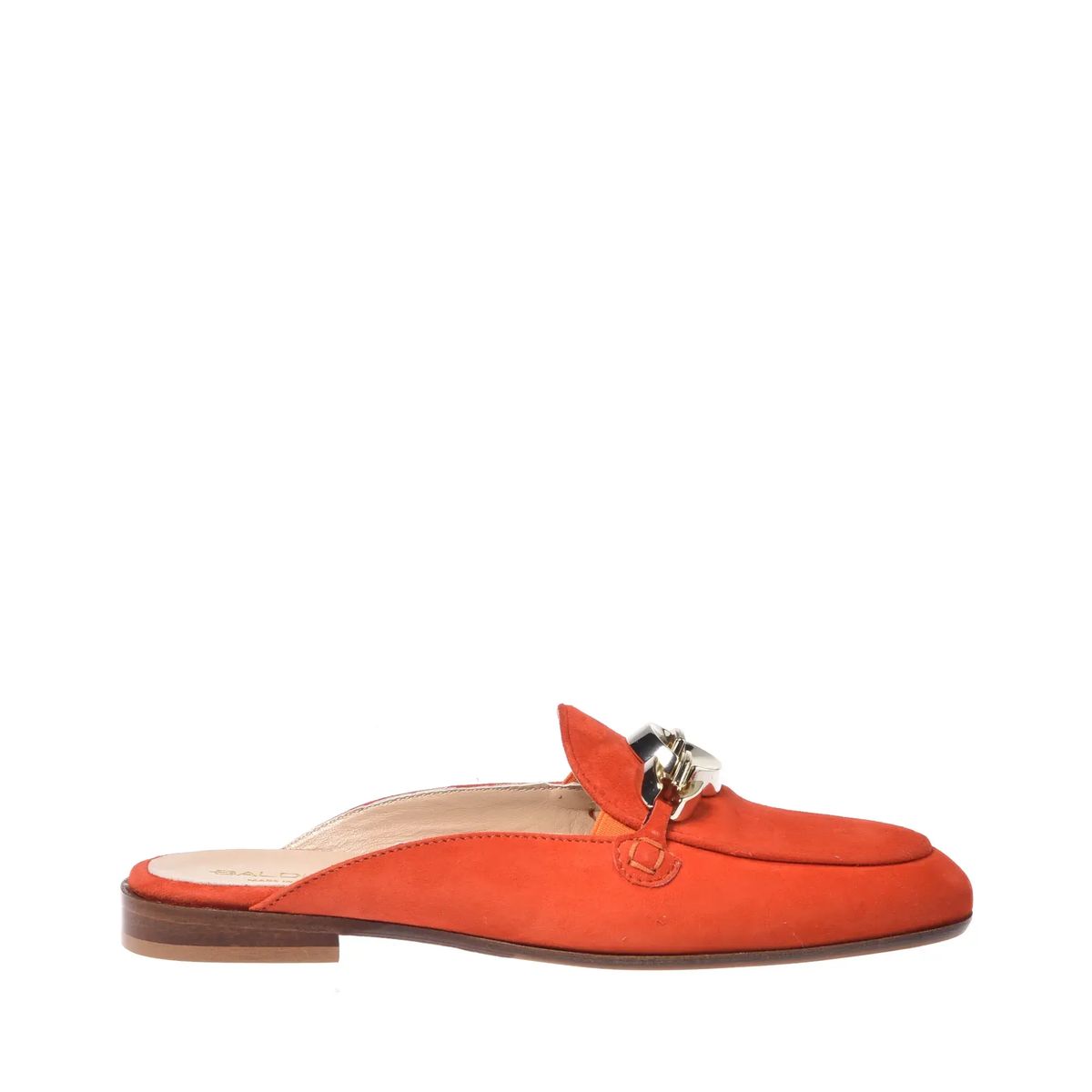 Suede Slipper Loafer mit Kettendetail