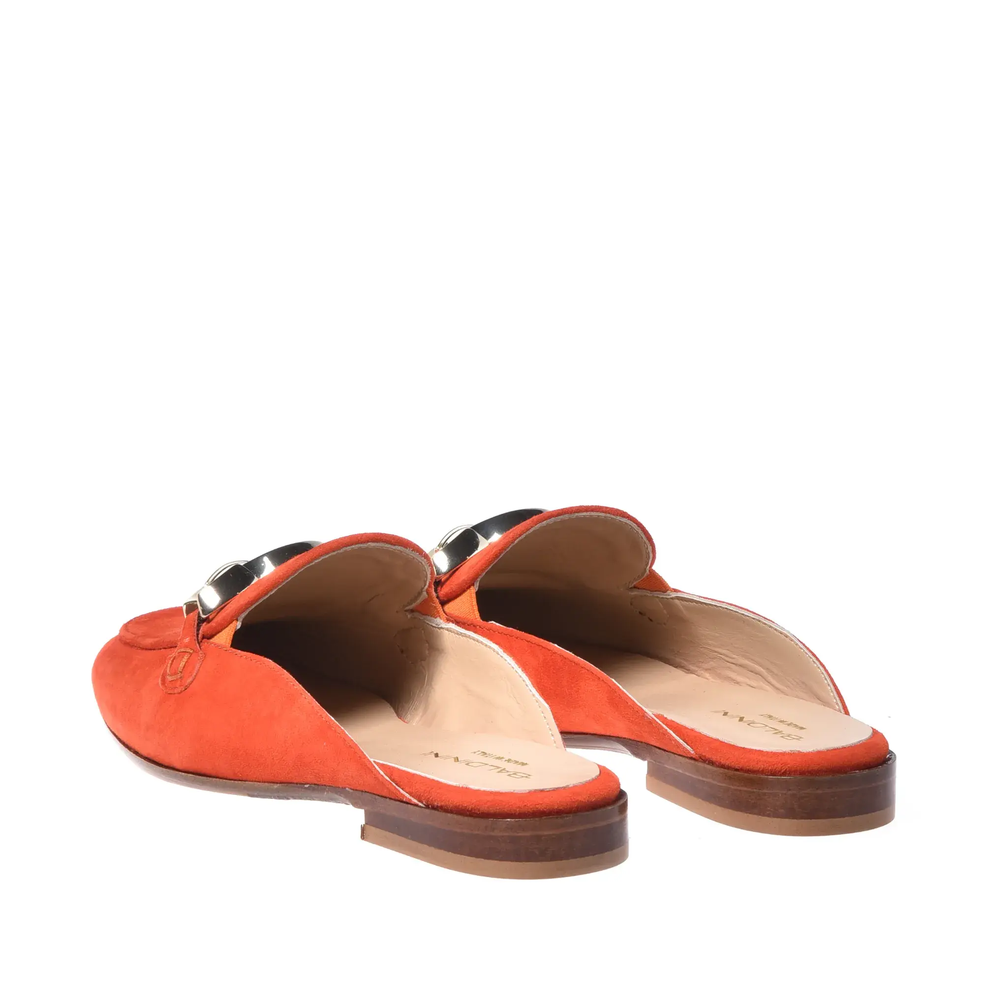 Suede Slipper Loafer mit Kettendetail