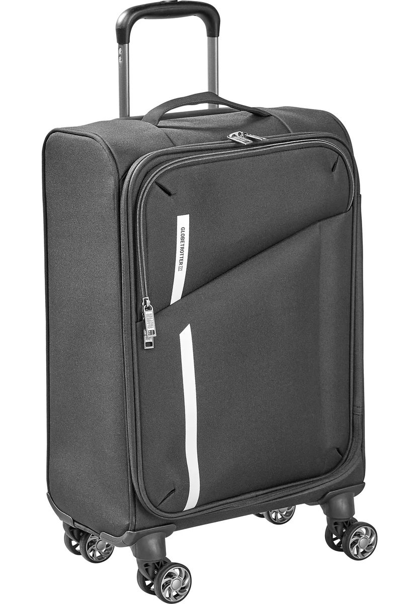 GLOBETROTTER 4-Doppelrollen-Trolley, Zweiwegereißverschluss, TSA-Kombinationsschloss, schwarz, 55