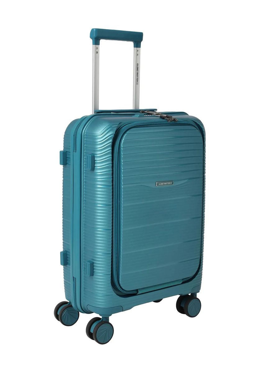 GLOBETROTTER 4-Doppelrollen-Trolley, Hartschale, TSA Kombinationsschloss, blau, 55