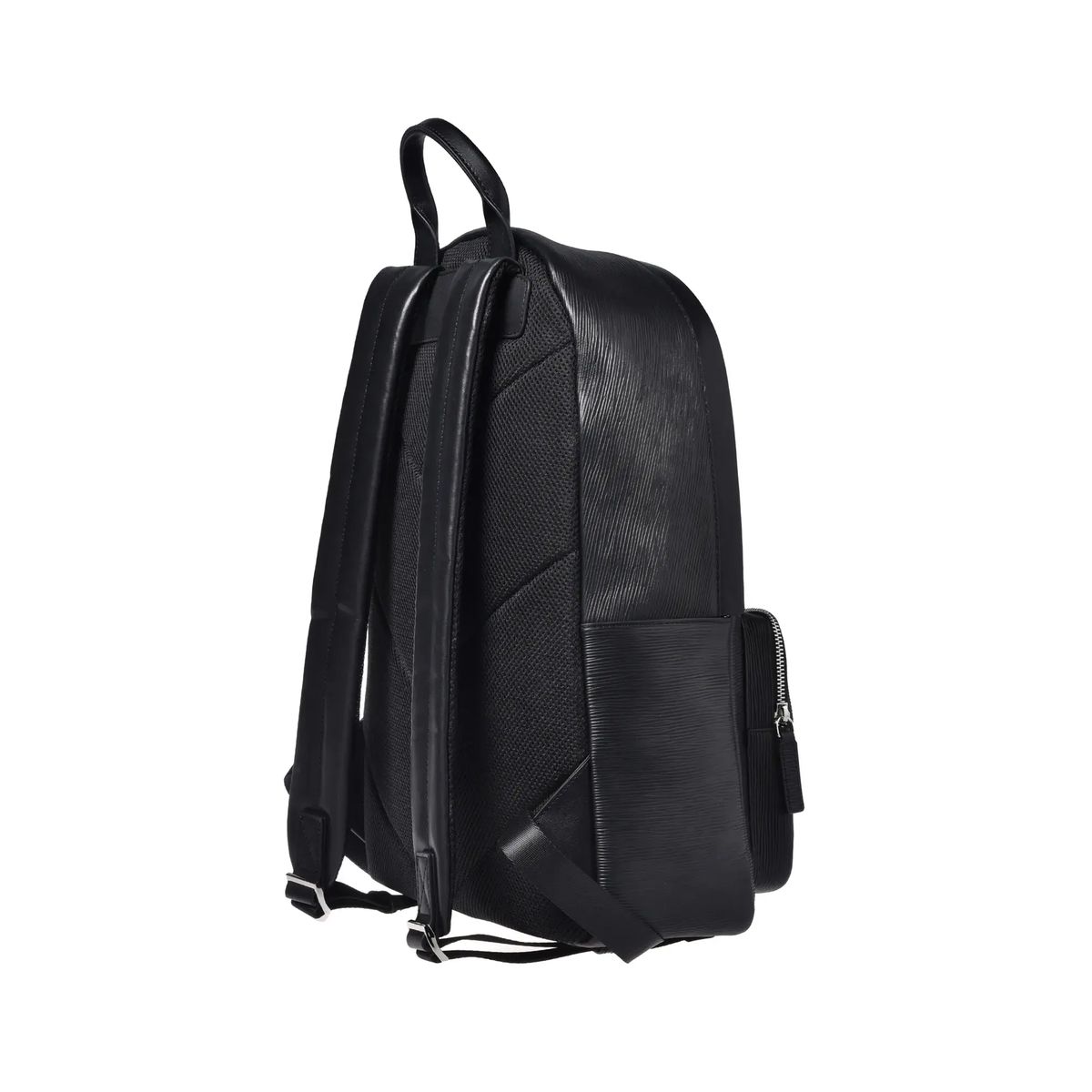 Minimalistischer Lederrucksack mit Tasche