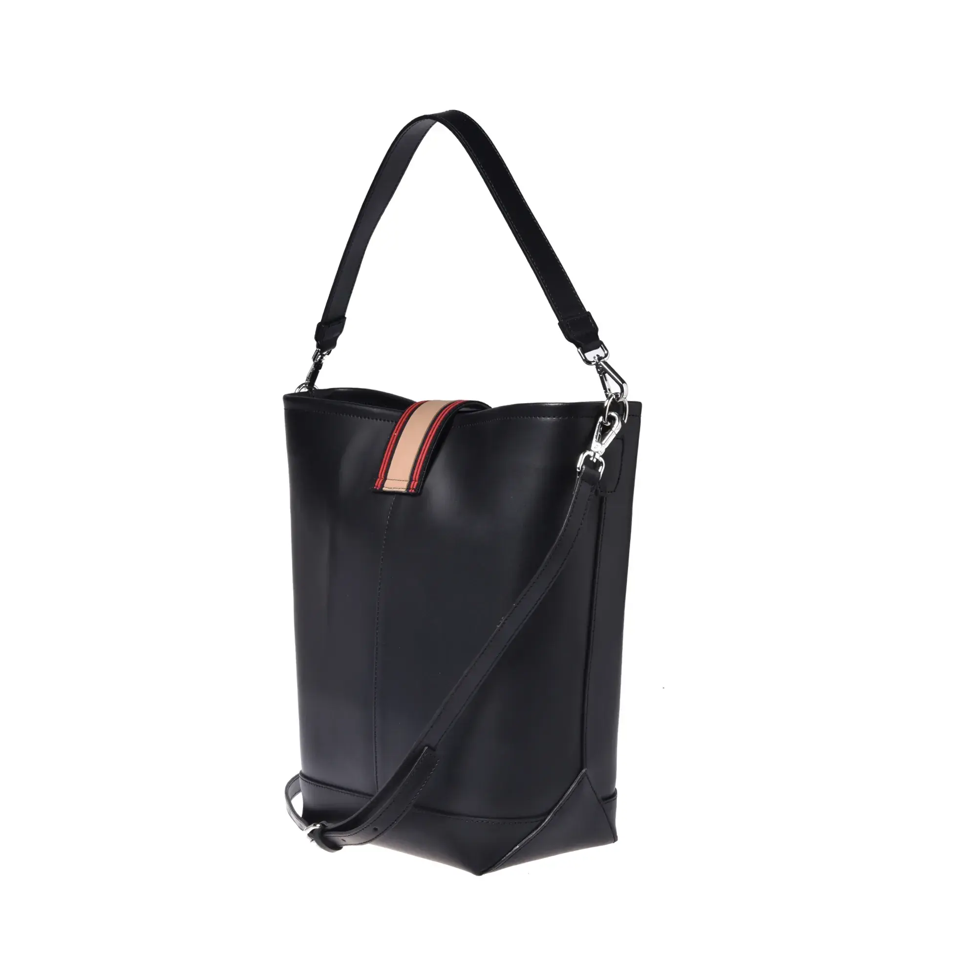 Leder Beuteltasche mit Riemendetail