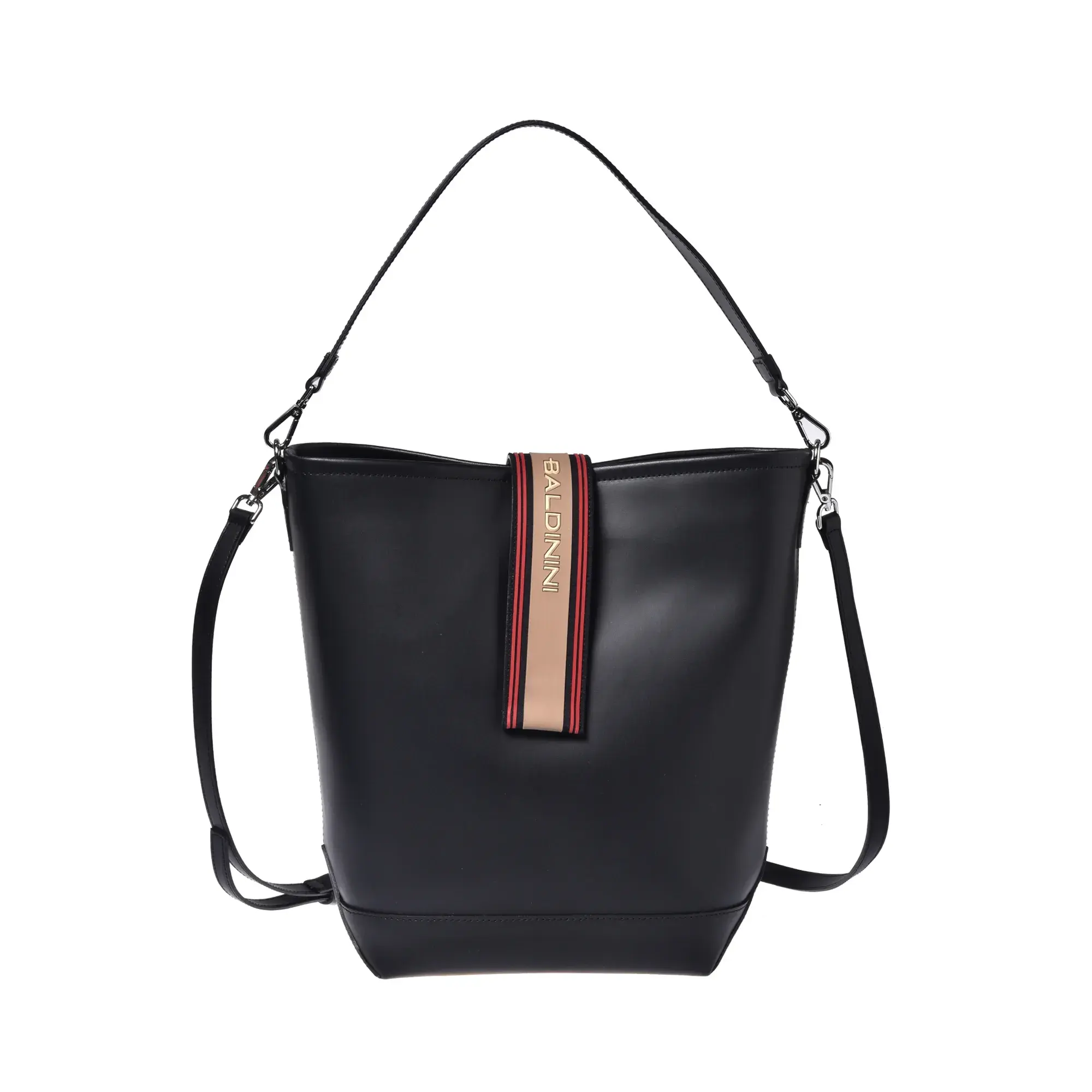 Leder Beuteltasche mit Riemendetail