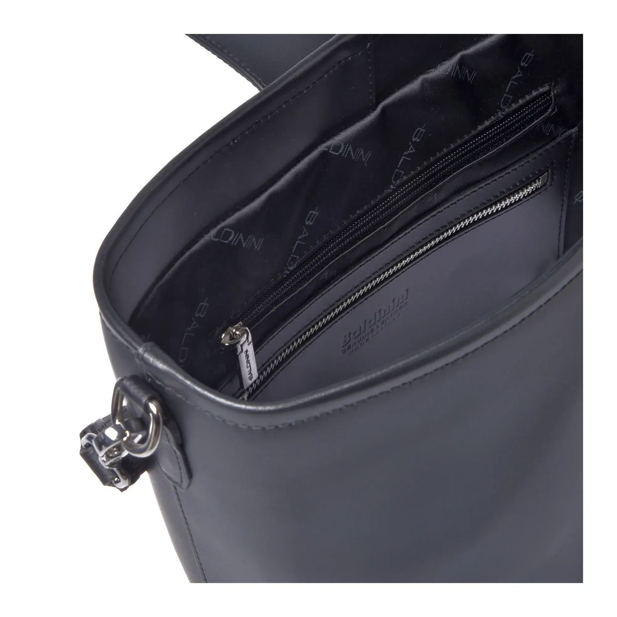 Leder Beuteltasche mit Riemendetail