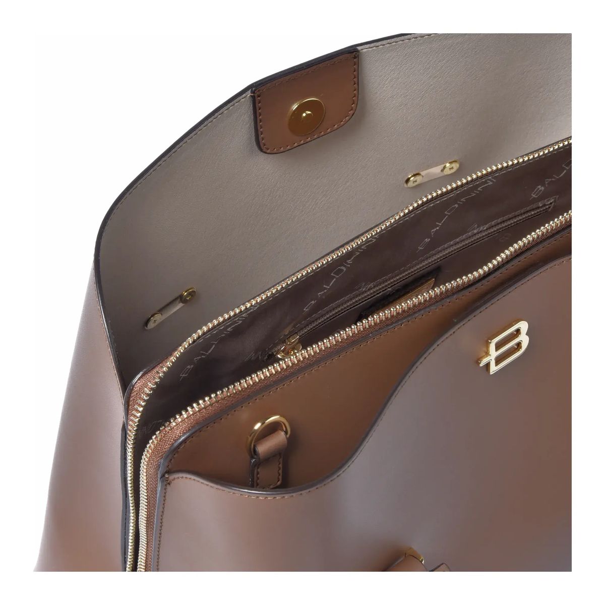 Strukturierte Ledertasche mit Tragegriff
