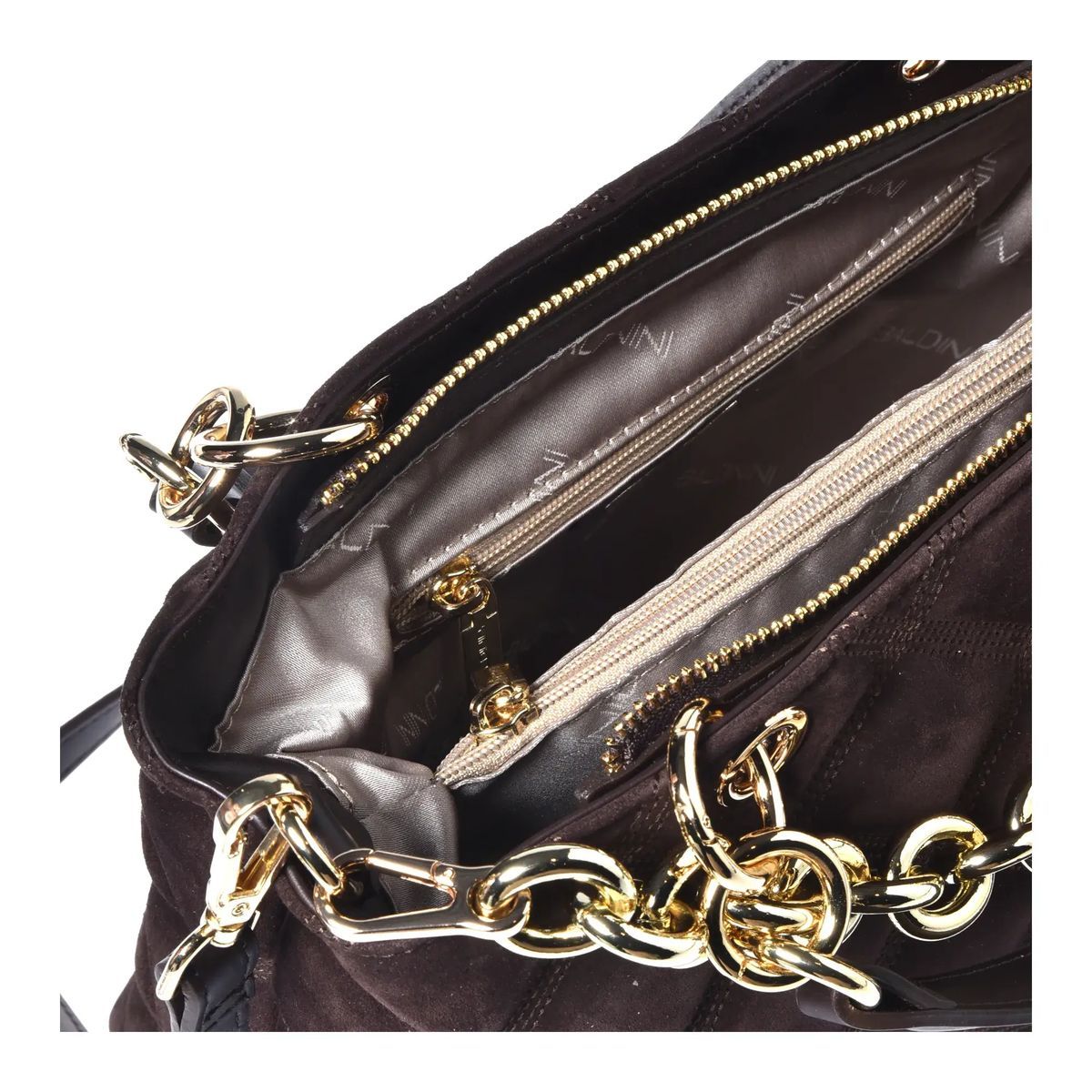 Gesteppte Wildleder Henkeltasche