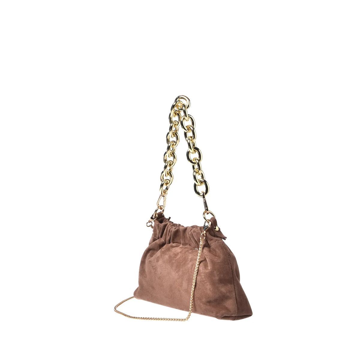 Beuteltasche aus Wildleder mit Kette