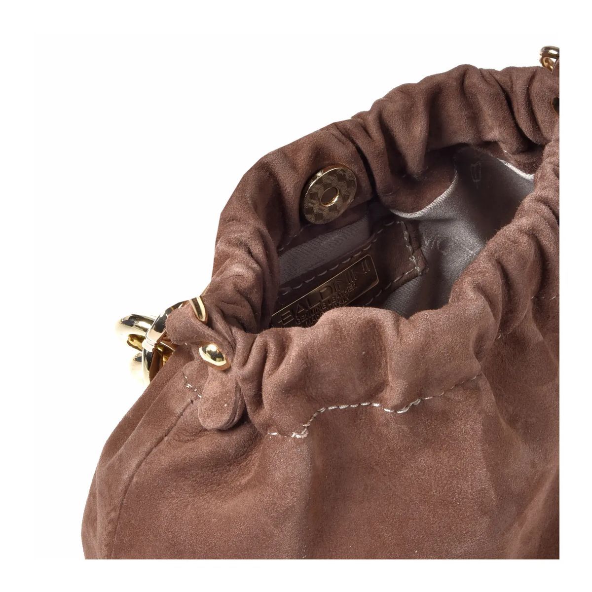 Beuteltasche aus Wildleder mit Kette