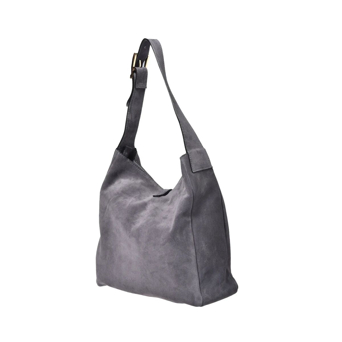 Wildleder Schultertasche im Hobo-Stil