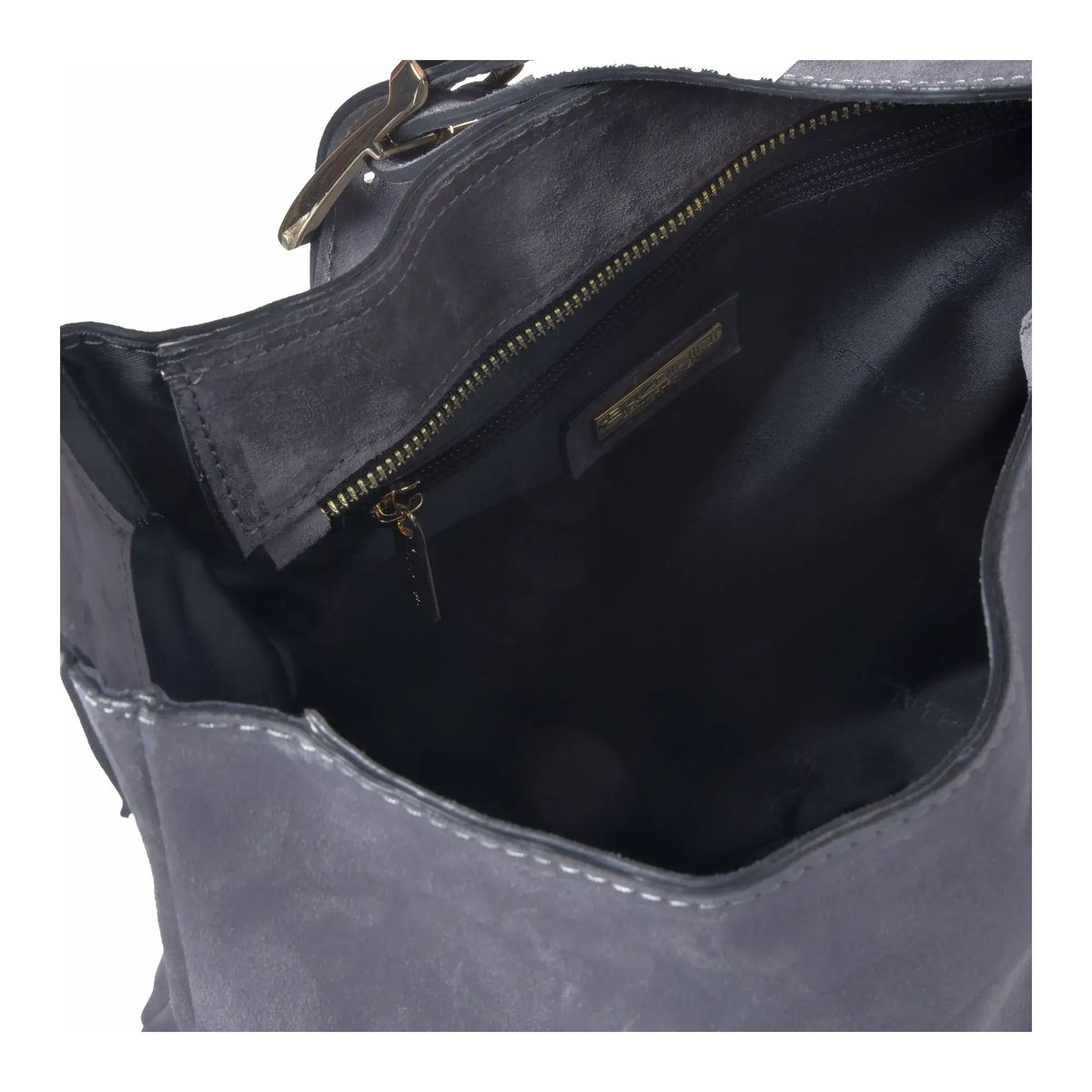 Wildleder Schultertasche im Hobo-Stil