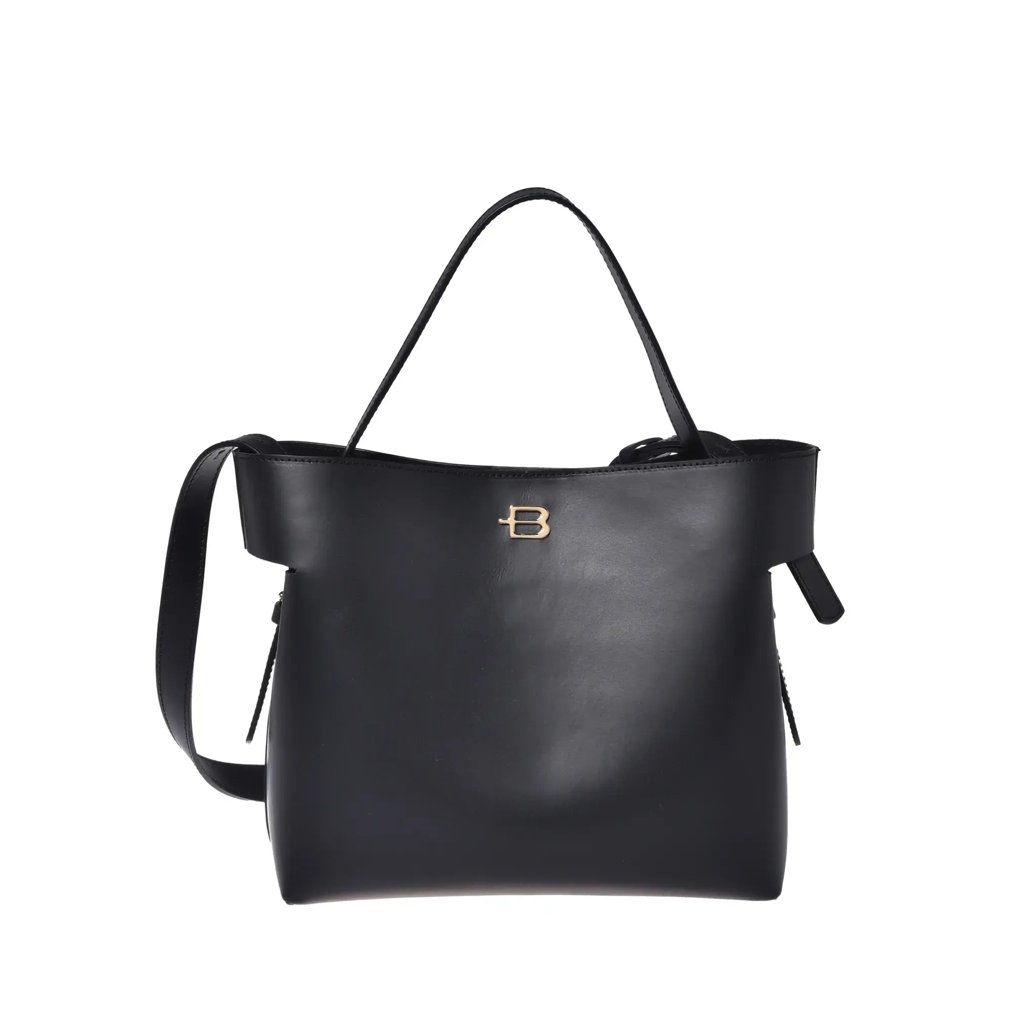 Strukturierte Leder Schultertasche