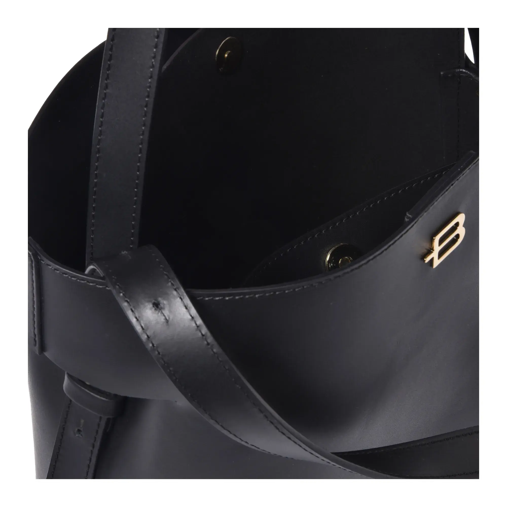 Strukturierte Leder Schultertasche