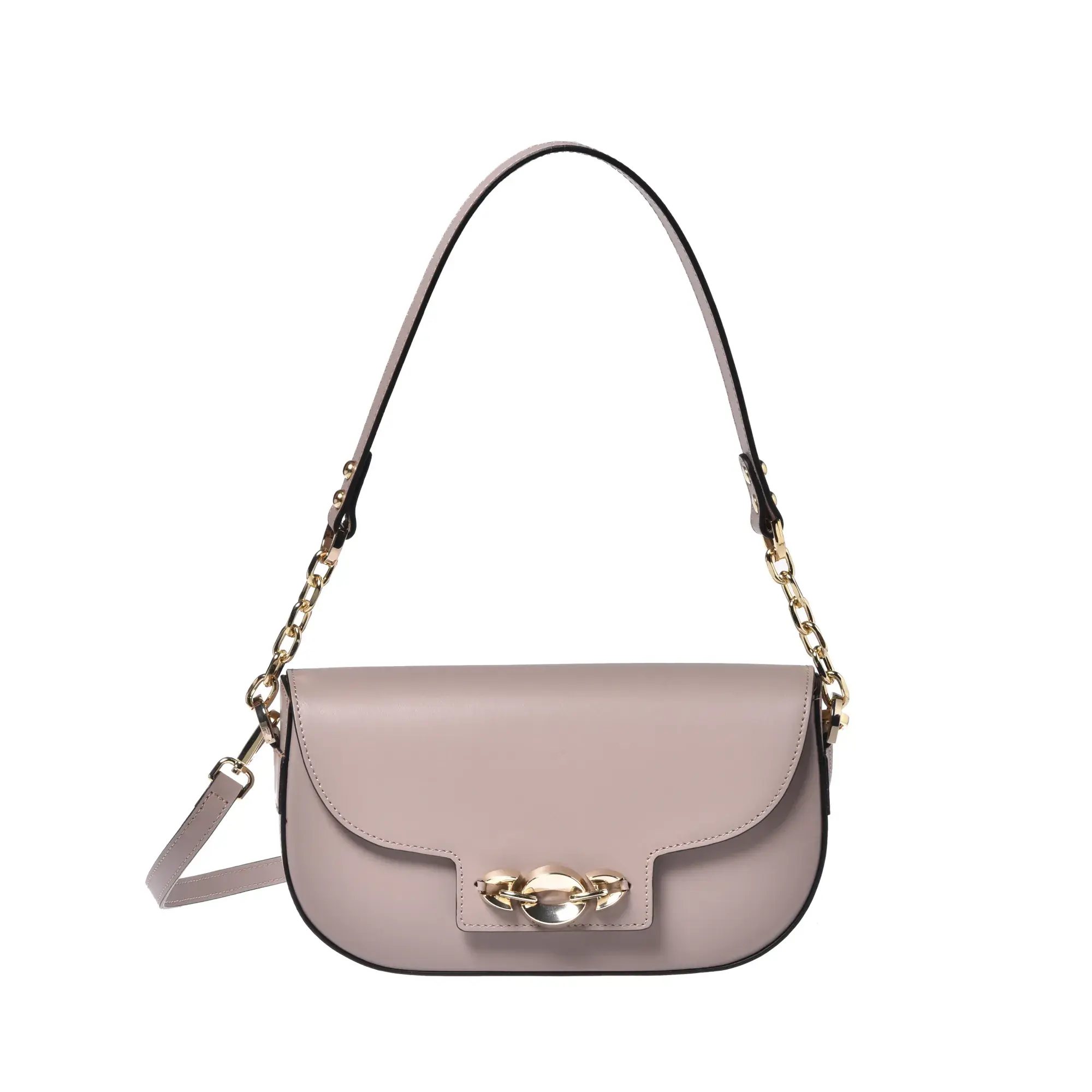 Ledertasche mit Kettendetail