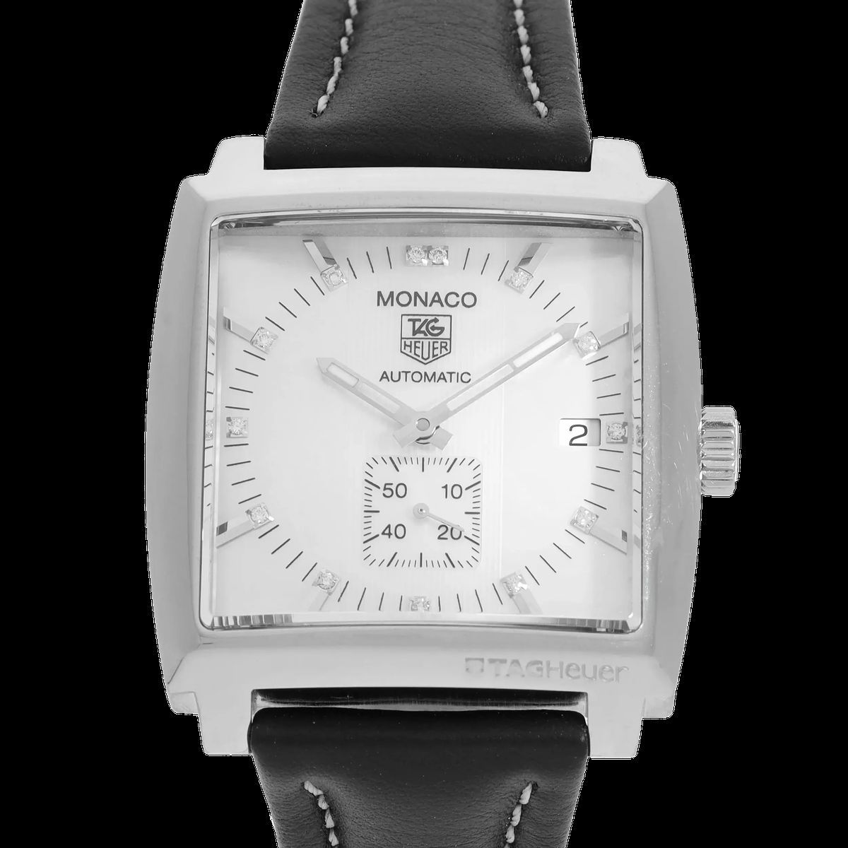 Monaco Automatik Silber Zifferblatt Uhr